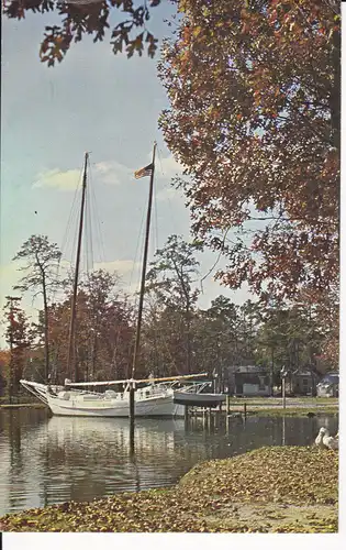 Ansichtskarte Smithville New Jersey Bugeye Historisches Boot Schiff 1975