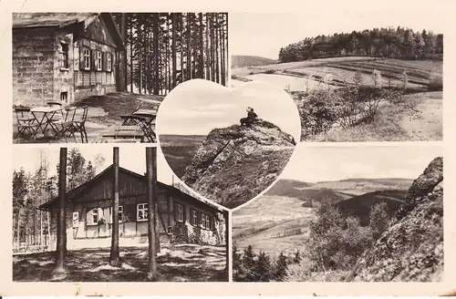 Ansichtskarte Floh-Seligenthal Maßkopf Gaststätte 1961