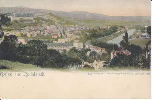 Ansichtskarte Rudolstadt Gesamtansicht ca. 1910