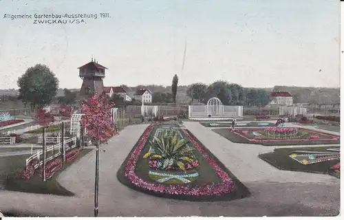 Ansichtskarte Zwickau Allg. Gartenbau-Ausstellung 1911