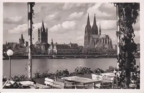 Ansichtskarte Köln Rhein Dom Groß St. Martin Sünnerterrasse Foto 1941