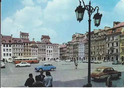 Ansichtskarte Warschau / Warszawa Rynek Markt Altstadt 1967