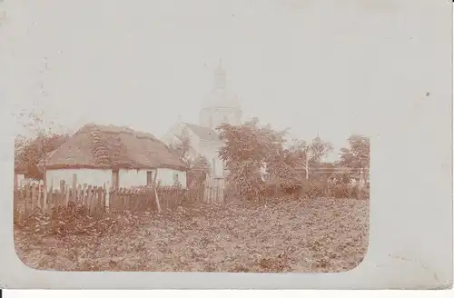 Orig Foto Kirche Bauernhaus Osteuropa Russland / Erster Weltkrieg Feldpost
