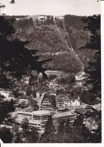 Ansichtskarte Bad Wildbad Schwarzwald Teilansicht mit Sommerberg Foto ca. 1960
