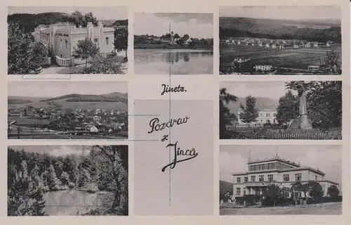 Ansichtskarte Jinetz / Jince Böhmen Mehrbildkarte ca. 1940