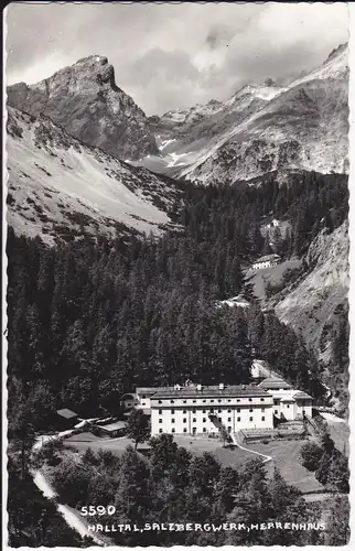 Ansichtskarte Halltal Tirol Salzbergwerk Herrenhaus Foto 1964