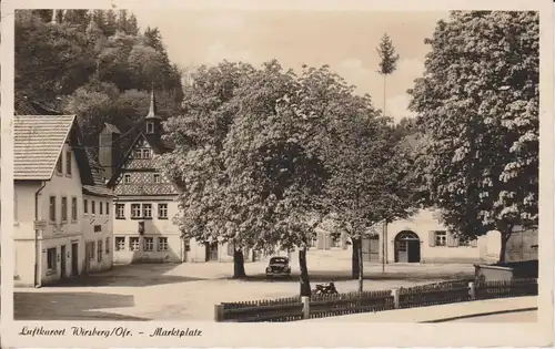 Ansichtskarte Wirsberg Oberfranken Marktplatz Foto 1953