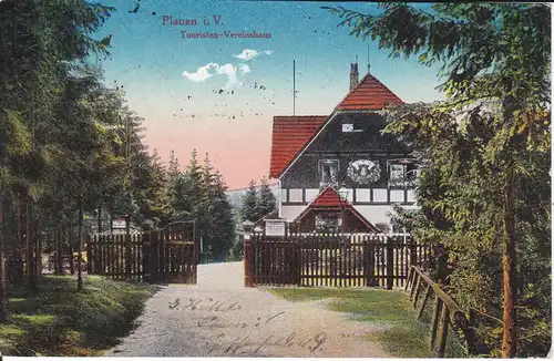 Ansichtskarte Plauen Touristenhaus 1920