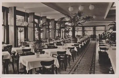 Ansichtskarte Meersburg Bodensee Hotel Wilder Mann Palmensaal Foto ca. 1940