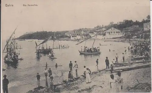 Ansichtskarte Rio Vermelho Bahia Salvador Brasilien Strand 1927