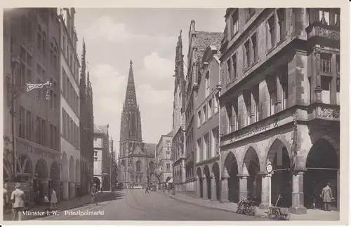 Ansichtskarte Münster Prinzipalmarkt St. Lamberti Foto ca. 1940