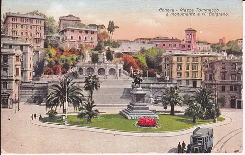 Ansichtskarte Genua / Genova Piazza Tommaseo 1933