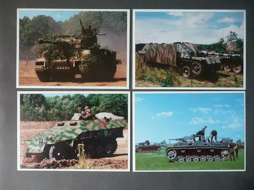 4 Ansichtskarte Sammelkarten Panzer Panzerkampfwagen DMZ
