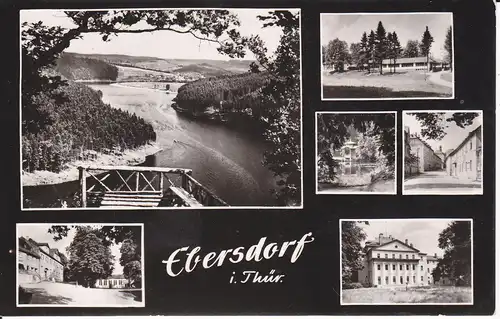 Ansichtskarte Ebersdorf Thüringen Mehrbildkarte Schloss Bleilochtalsperre 1964