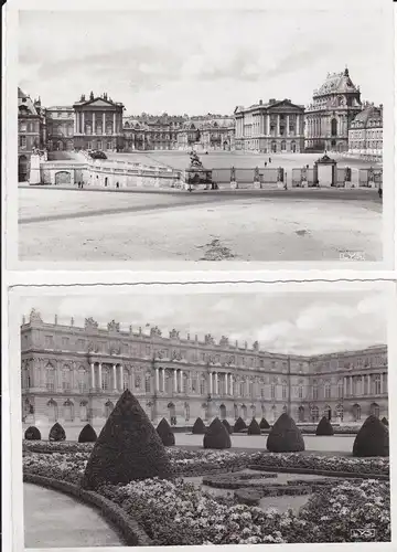 2 Ansichtskarte Schloss Versailles Fassade Parkseite Fotos ca. 1940