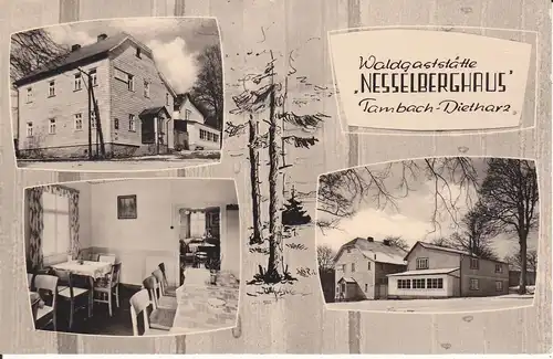 Ansichtskarte Tambach-Dietharz Waldgaststätte Nesselberghaus ca. 1960