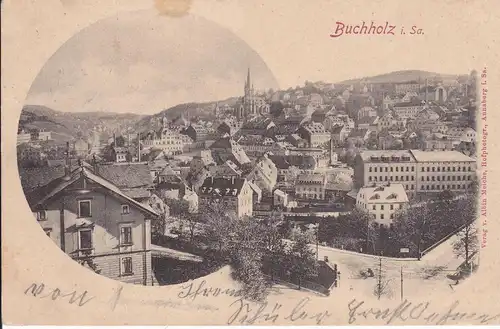 Ansichtskarte Buchholz / Annaberg-B. Gesamtansicht 1902