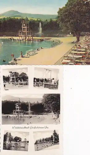 2 Ansichtskarte Großschönau Lausitz Waldstrandbad 1964