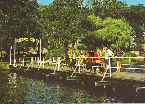 Ansichtskarte Waren Müritz Kietz-Brücke 1973