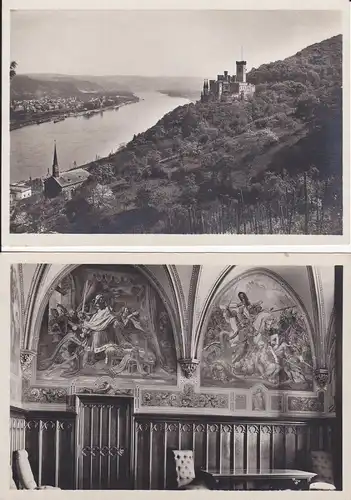 Ansichtskarte Schloss Stolzenfels a. Rhein Fresken Foto ca. 1930