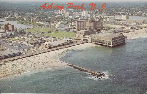 Ansichtskarte Asbury Park New Jersey Strand Hotels Luftbild 1975