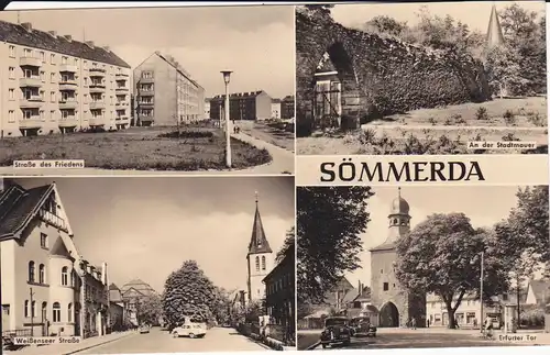 Ansichtskarte Sömmerda Mehrbildkarte Stadtmauer Straße des Friedens ua. 1969