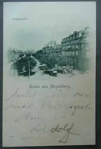 Ansichtskarte Straßburg / Strasbourg Broglieplatz 1897