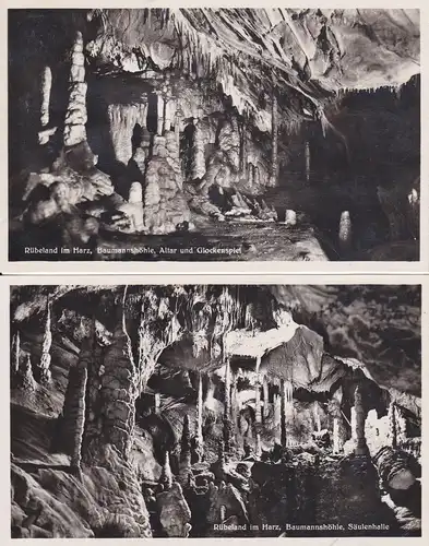 2 Ansichtskarte Rübeland Harz Baumannshöhle Fotos ca. 1930