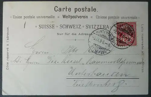 Ansichtskarte Zürich Gesamtansicht Farblitho 1896