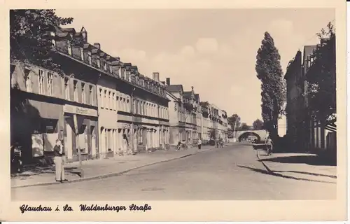 Ansichtskarte Glauchau Waldenburger Straße 1964