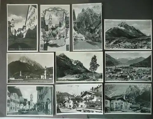 10 Ansichtskarte Mittenwald Bayerische Alpen Fotos ca. 1930