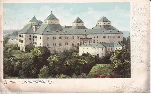 Ansichtskarte Augustusburg Erzgebirge Schloss 1905