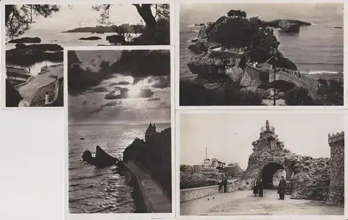 4 Ansichtskarte Biarritz Atlantikküste Fotos ca. 1930