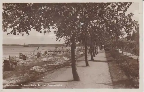 Ansichtskarte Eckernförde Strandpromenade Ostsee Foto 1939