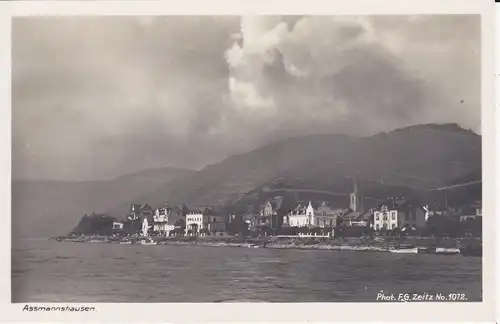 Ansichtskarte Assmannshausen b. Rüdesheim Rhein Gesamtansicht Foto ca. 1930