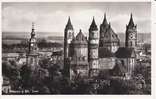 Ansichtskarte Worms a. Rhein Dom Foto ca. 1940