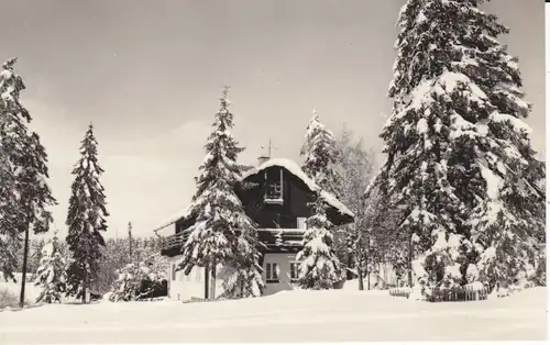 Ansichtskarte Schöneck Vogtland Jugendherberge im Winter Foto 1968