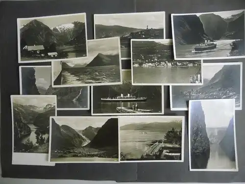 12 Ansichtskarte Norwegen Fjordlandschaften MS Monte Sartmiento Fotos ca.1940