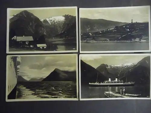 12 Ansichtskarte Norwegen Fjordlandschaften MS Monte Sartmiento Fotos ca.1940