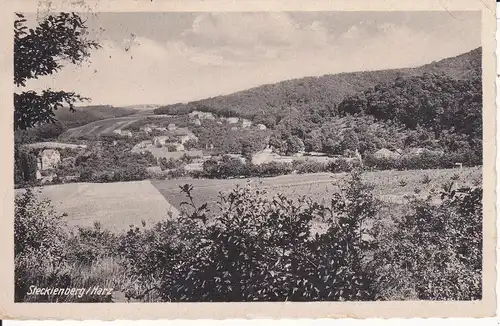 Ansichtskarte Stecklenberg b. Thale Harz Gesamtansicht 1943