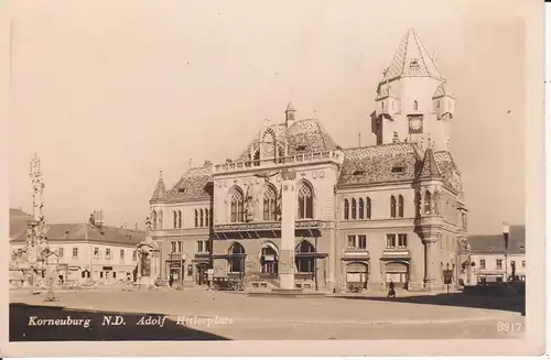 Ansichtskarte Korneuburg Marktplatz Rathaus Foto ca. 1940