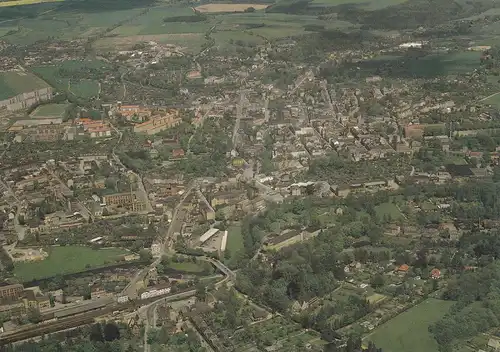 Ansichtskarte Oelsnitz Vogtland Stadt Gesamtansicht Luftaufnahme Großformat A5 1992