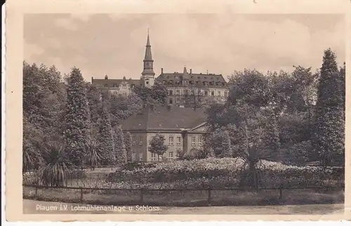 Ansichtskarte Plauen Vogtland Lohmühlenanlage Schloss Foto ca. 1930