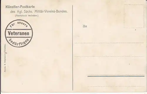 Ansichtskarte Königstein Sächsische Schweiz / Künstlerpostkarte Militärverein ca. 1910