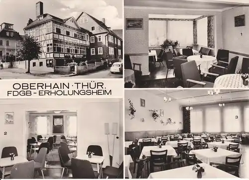 Ansichtskarte Oberhain Schwarzatal Thüringen FDGB-Erholungsheim Mehrbildkarte 1976