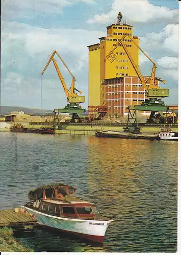 Ansichtskarte Bamberg  Hafen mit Silo Speicher Kräne 1975