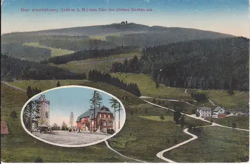 Ansichtskarte Auersberg Erzgebirge Tal Bockau 1915