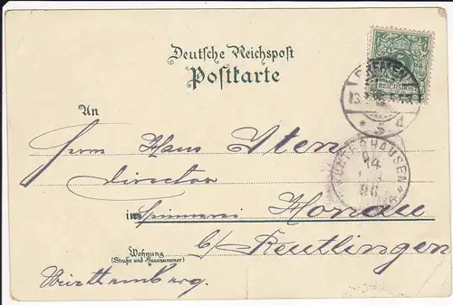 Ansichtskarte Bremen Börse Ratskeller Dom Lithographie 1896