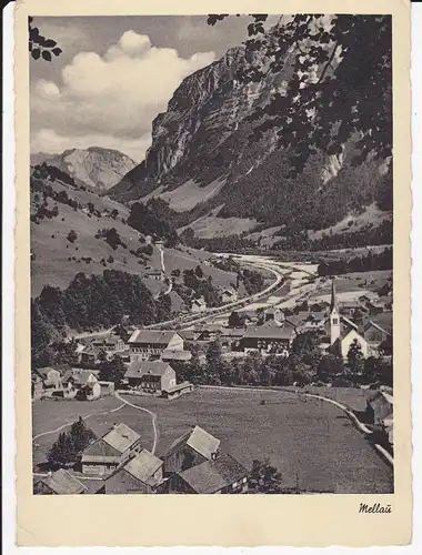 Ansichtskarte Mellau Bregenzerwald Ortsansicht ca. 1950