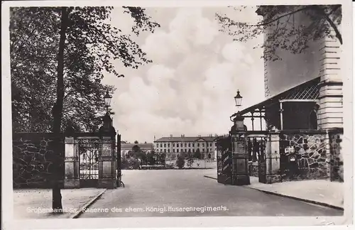 Ansichtskarte Großenhain Kaserne Husaren Eingangstor Foto ca. 1930